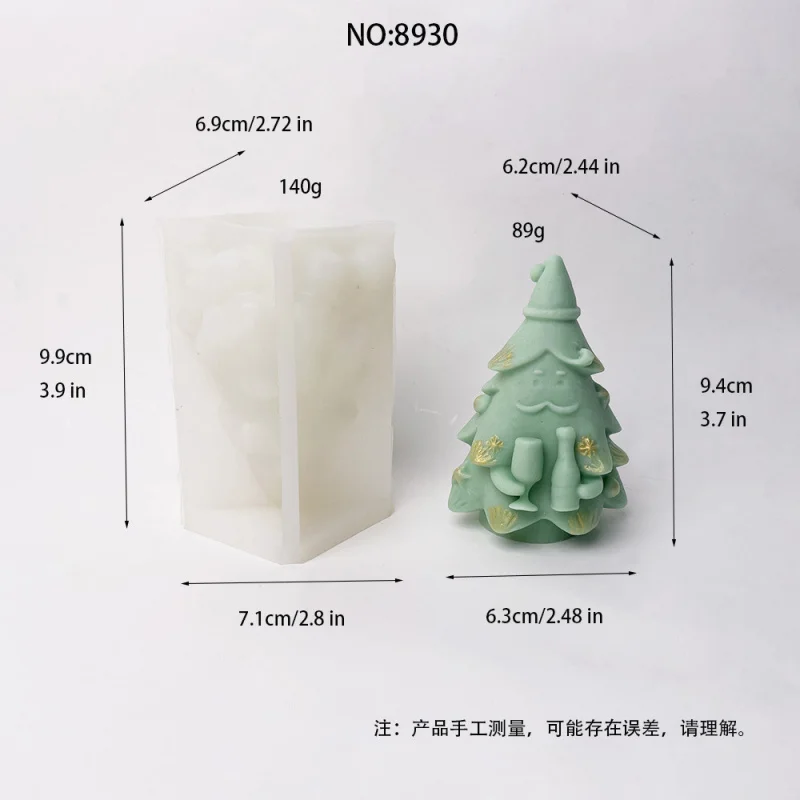 

New Christmas Tree Candle Silicone Mold Gypsum Mold Aromatherapy Silicone Mold8930
