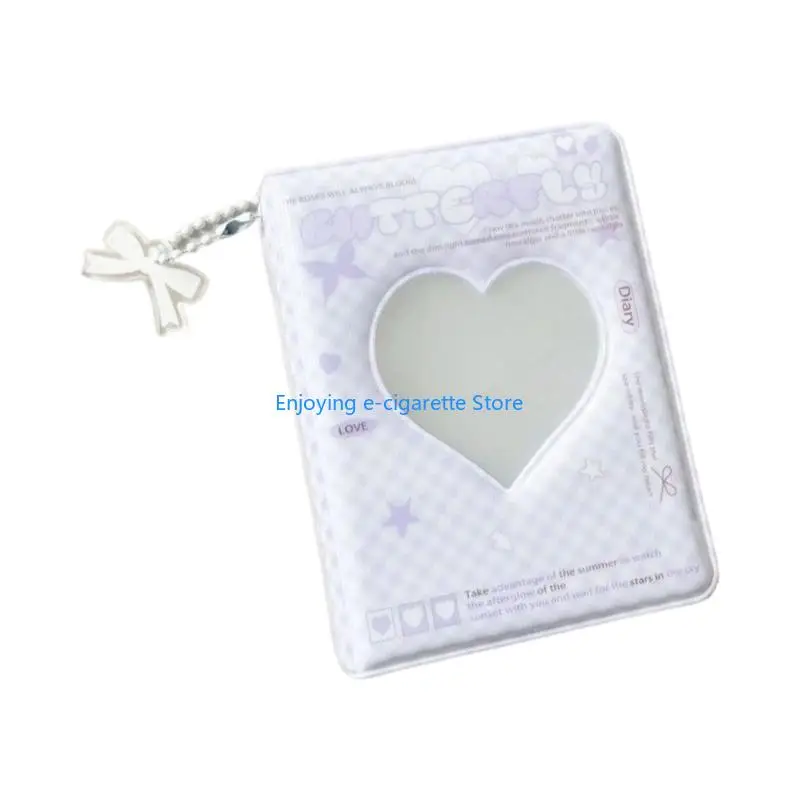 3-Zoll-Mini-Fotokarten-Albumbuch mit vorderem Sichtfenster, PVC-Einband und Charm-Akzent für die Aufbewahrung von Sammelkarten – Detail 5