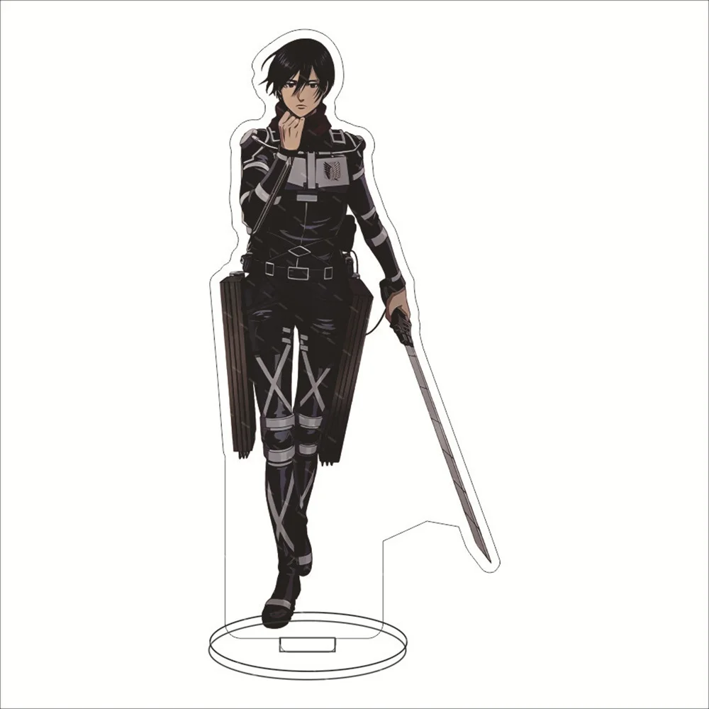 15cm Anime Attack on Titan Akrylowy stojak Model Figurka Cosplay Uchwyt na talerz Topper Urodziny Fani Boże Narodzenie Dekoracja biurka Talerz Prezent