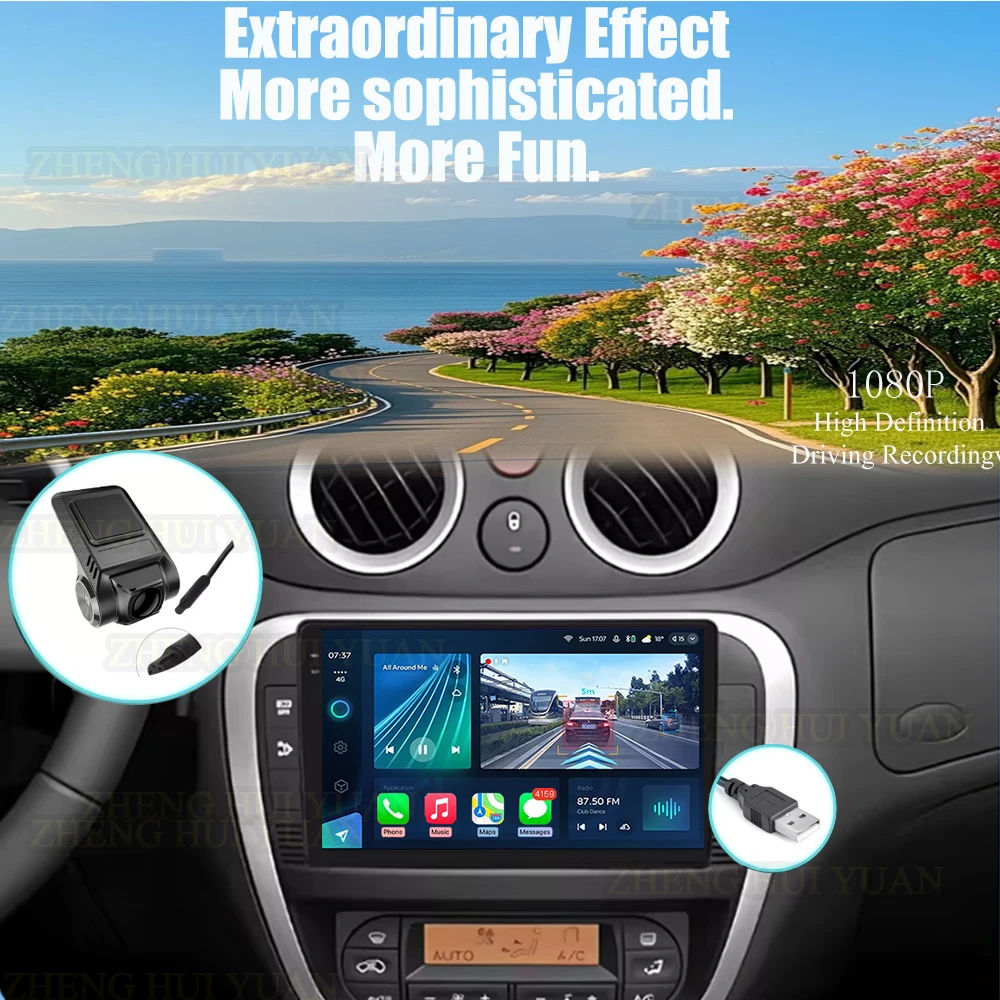 Android 16 CarPlay Auto Car Radio Multimedia navigation video Autoradio Stereo For Citroen C2 C3 2001 2002 2003 - 2010 view 6