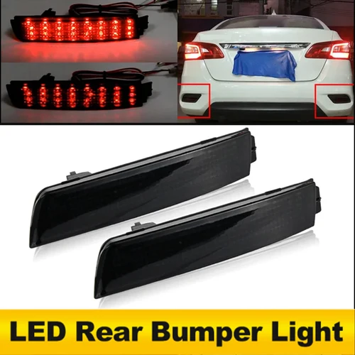 Reflector de luz led para parachoques trasero, 2 uds., para Nissan Juke Z51 Murano Quest 11-17 Terra Sentra para Infiniti FX35 FX37 OEM # 265605C000