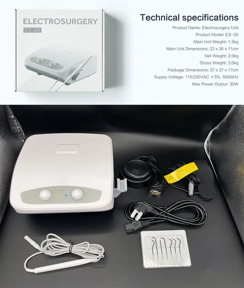 

Dental Electric Knife With 7pcs Electrodes High Frequency Electrosurgical Unit for Oral Beauty