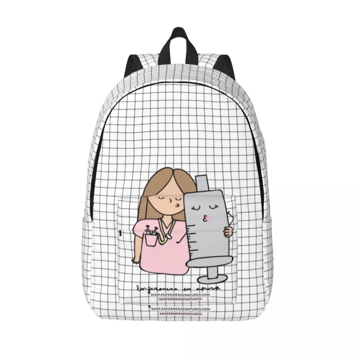 

Enfermera En Apuros Printed Lightweight Casual Schoolbag For School, Outdoor, Shopping, Office 15.7in 17.7in