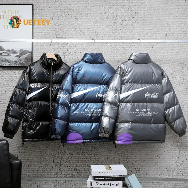 Winter Puffer Jacket  Men 90% White Duck Down Jackets High Quality Glossy Thicken Warm Casual High Street Coats Man Streetwear