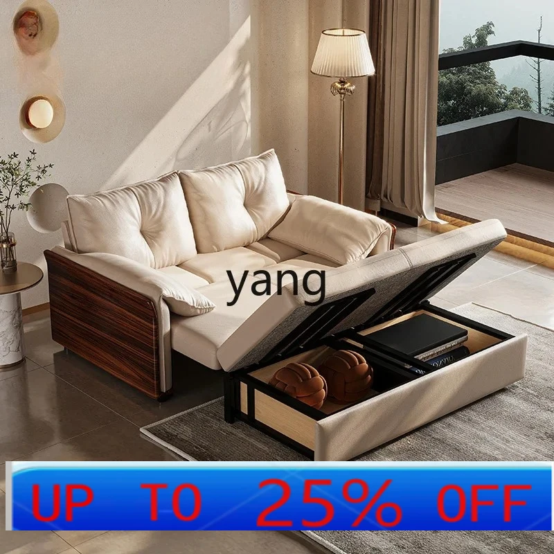 

Lhh Leather Sofa Bed Dual-Use Simple Folding Modern Living Room Study Multifunctional Elephant Ear Sofa