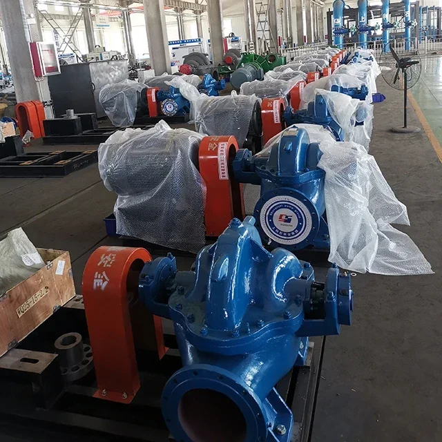 Sistem Perlindungan Kebakaran Aliran Tinggi Pompa Pemadam Kebakaran Sentrifugal Hisap Ganda Sirkulasi Air Casing Terpisah Horizontal