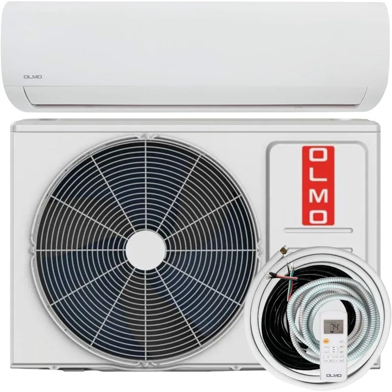 OLMO Alpic 9,000 BTU, 110/120V Ductless Mini Split AC/Heating System With Heat Pump Including 16ft Installation Kit…