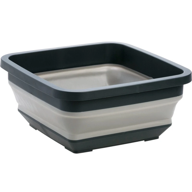 Plastic Washbasin Portable Foldable Thickening Basin Tourism Outdoor Folding Bucket Fishing Camping Car Wash Bucket