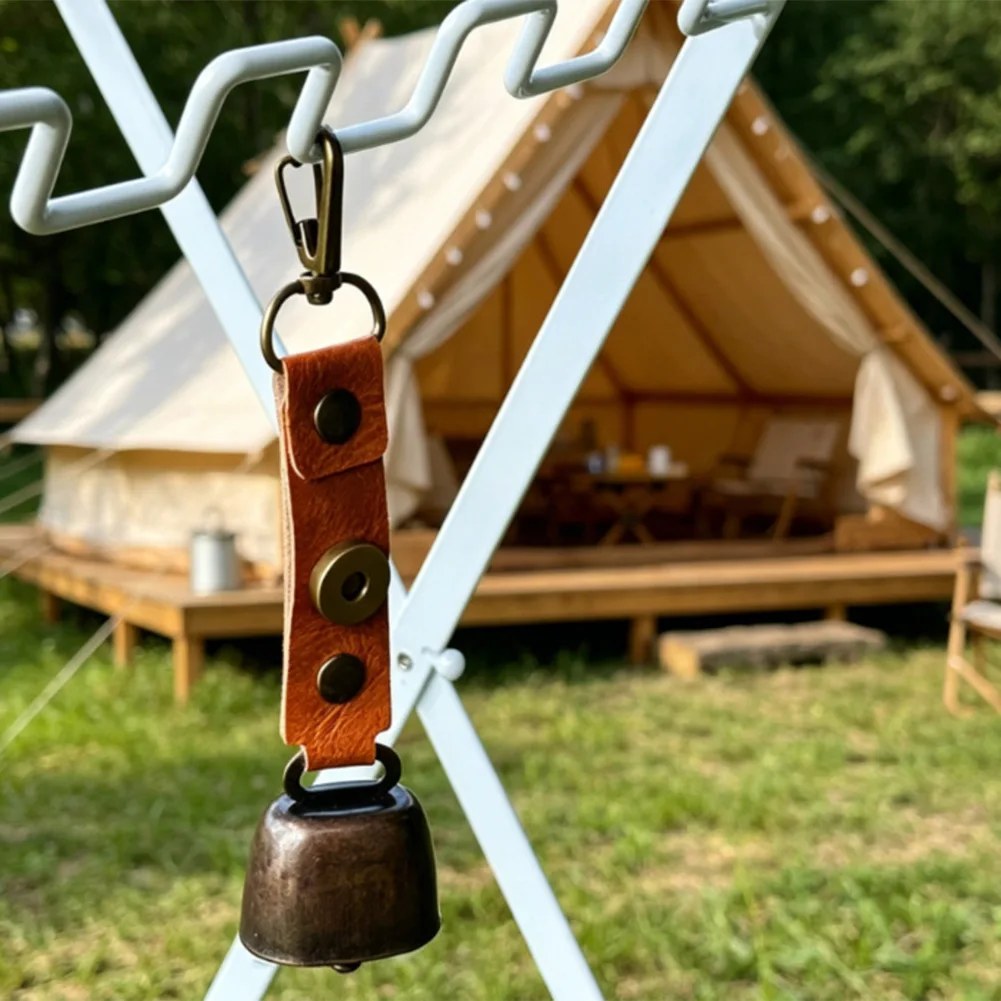 2Pcs Hanging Bear Bell For Camping Hiking Biking Outdoor Safety Loud Clear Sound Bear Small Lightweight Cow Bell