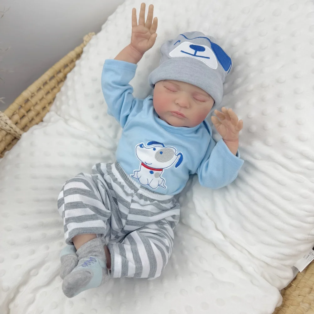 BZDOLL Bambola Reborn Realistica da 50 CM (20 Pollici) con Pelle 3D e Vene Visibili, Corpo in Vinile e Arti in Tessuto, Regalo di Compleanno Perfetto