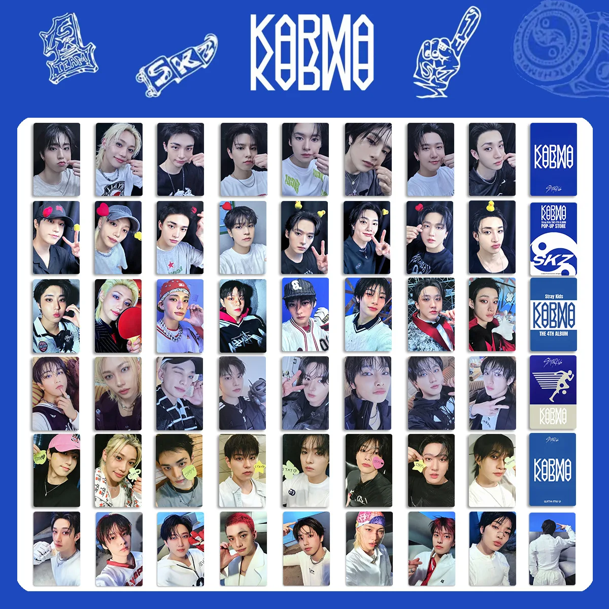 

STRAY KIDS альбом KARMA периферийные маленькие карты фотоальбом знаменитостей карты SKZOO в одном стиле периферийные маленькие карты