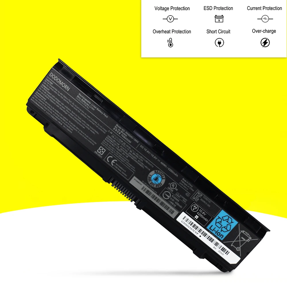 Imagem -03 - Bateria do Portátil para Toshiba Satellite C845 C850 C870 L830 L840 L850 L855 L870 Pa5024u1brs Pa5024u Pabas260 4200mah 10.8v 48wh