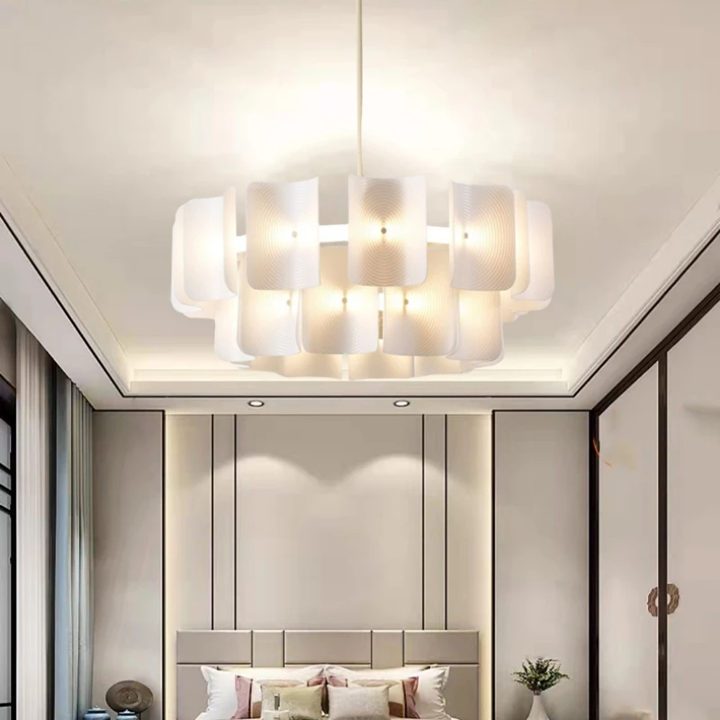 Modern Living Room LED Chandelier New Style Acrylic Restaurant Kitchen Lighting Fixtures Changeable Dimming