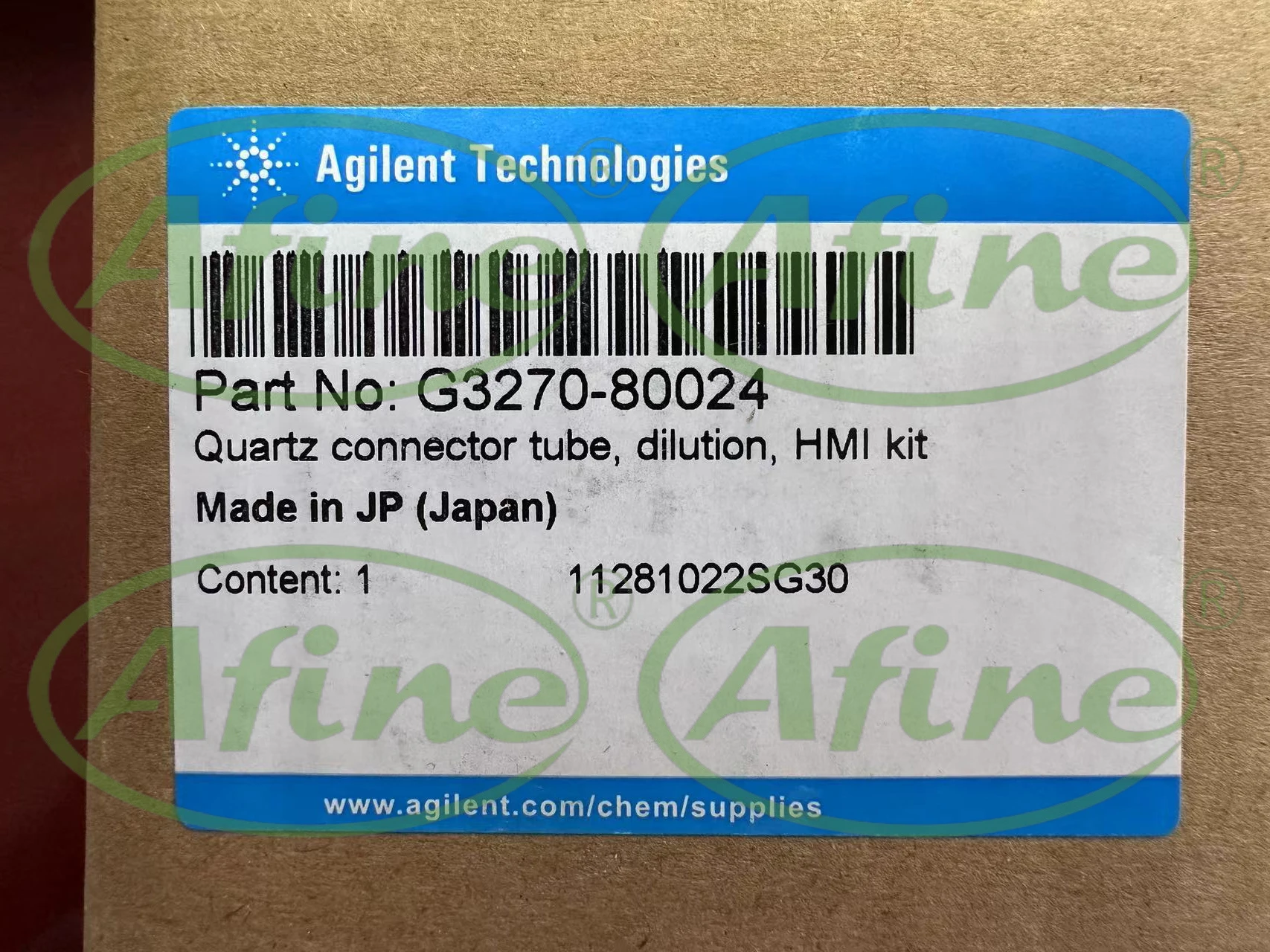 

AFINE Agilent G3270-80024 Quartz Connector with Dilution Port for HMI, from Spray Chamber to Torch