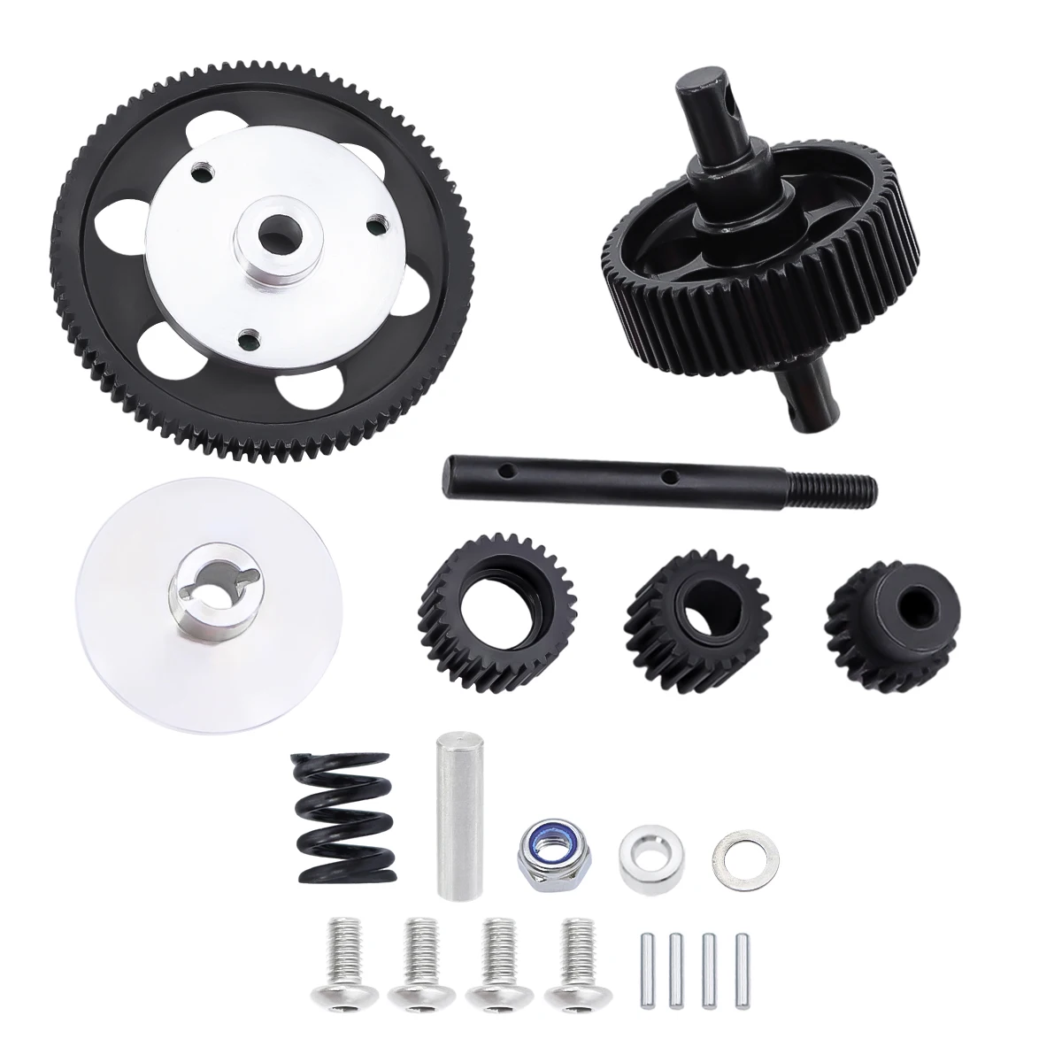 Kit Engrenages Transmission RC – 56T, 20T, 28T, 13T, 52T – Acier Anodisé – Pour SCX10 / SCX10 II 90046 90047