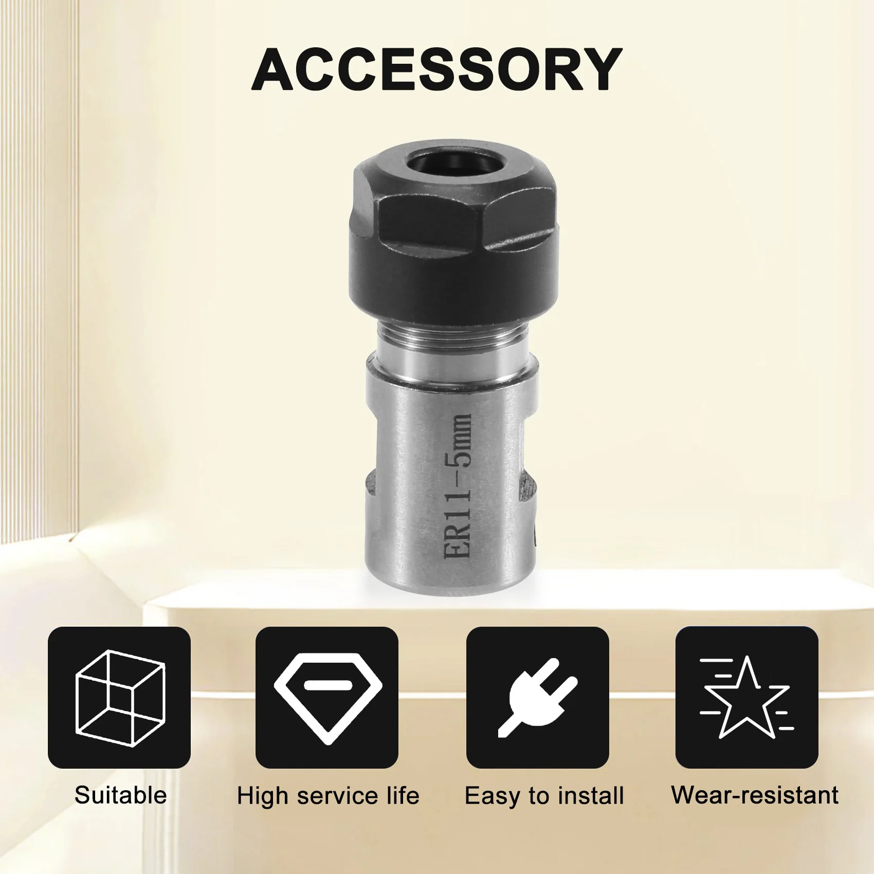 [op voorraad] 7 stuks ER11 1-7 mm veerspantangen met ER11A 5 mm motorashouder verlengstang