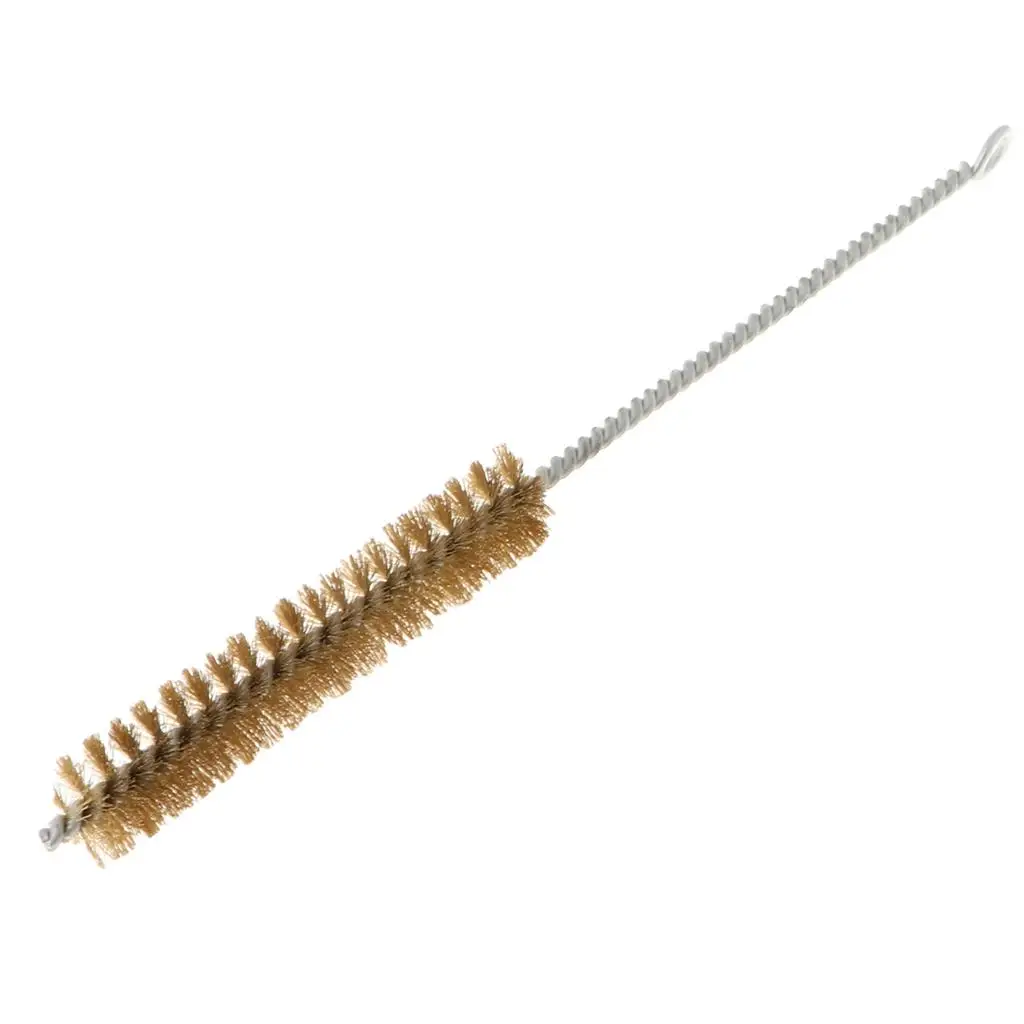 Twisted Wire Pipe Cleaning Brush Brass Alloy Handle Cleaning Tools for Workshop and Home