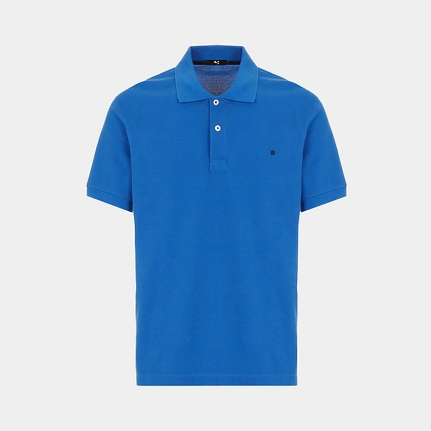 PG Kleines Logo Besticktes Einfarbiges Baumwoll-Kurzarm-Poloshirt für Herren Regular Fit Minimalistische Lässige Oberteile – Detail 11
