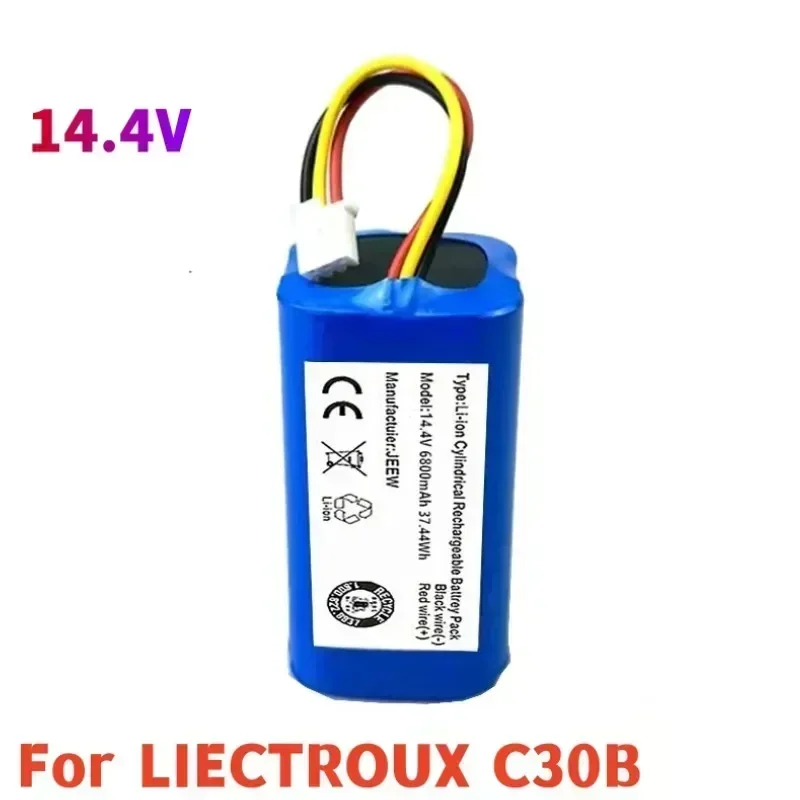100% nueva batería original de 14,4 v 12800mAh para robot aspirador LIECTROUX C30B 1 parte/paquete