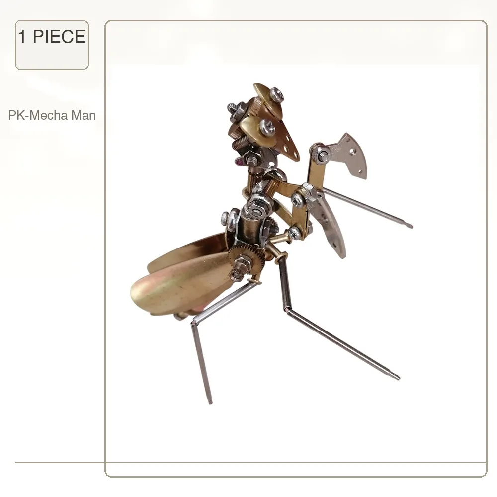 3D Steampunk Insect Machinery Full Metal Handmade Block Creative Birthday Gift Craft Ornament- Finished Product