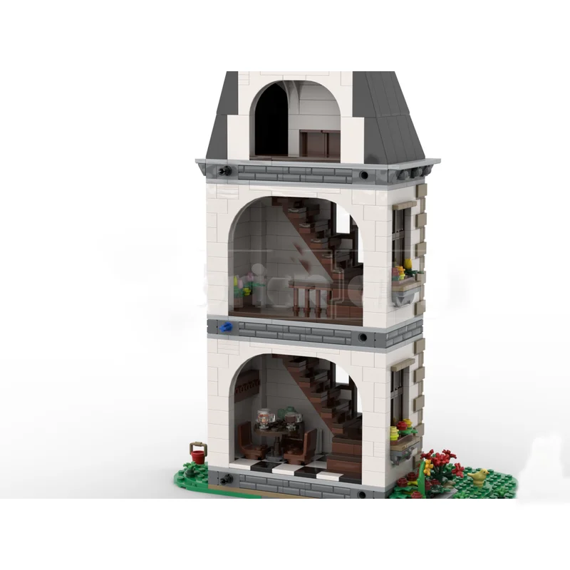 مدينة شارع عرض Moc قوالب بناء وحدات خمر منزل الأسرة نموذج التكنولوجيا كتل عيد الميلاد لتقوم بها بنفسك لعبة هدايا البناء #5