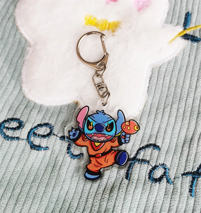 Disney Stitch Cute Cartoon Cosplay Toy Keychain Kawaii Periphery Backpack Pendant Schoolbag Decoration Adorkable Holiday Gifts