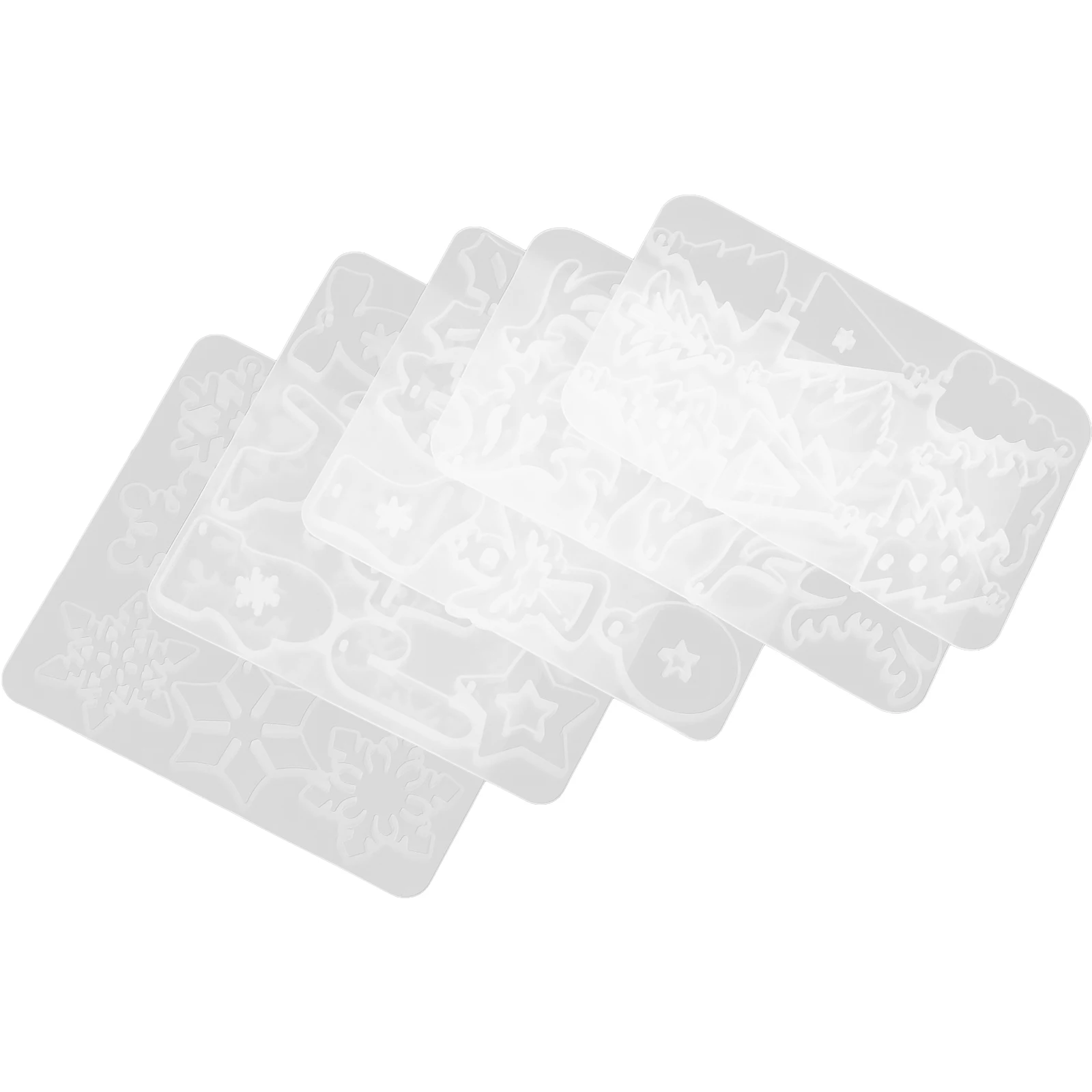 

5 шт., рождественские формы, силиконовые кристаллы, капли, смоляные нити, снеговик, елка, ювелирные изделия, рождественские формы для сережек, аксессуары, ремесло