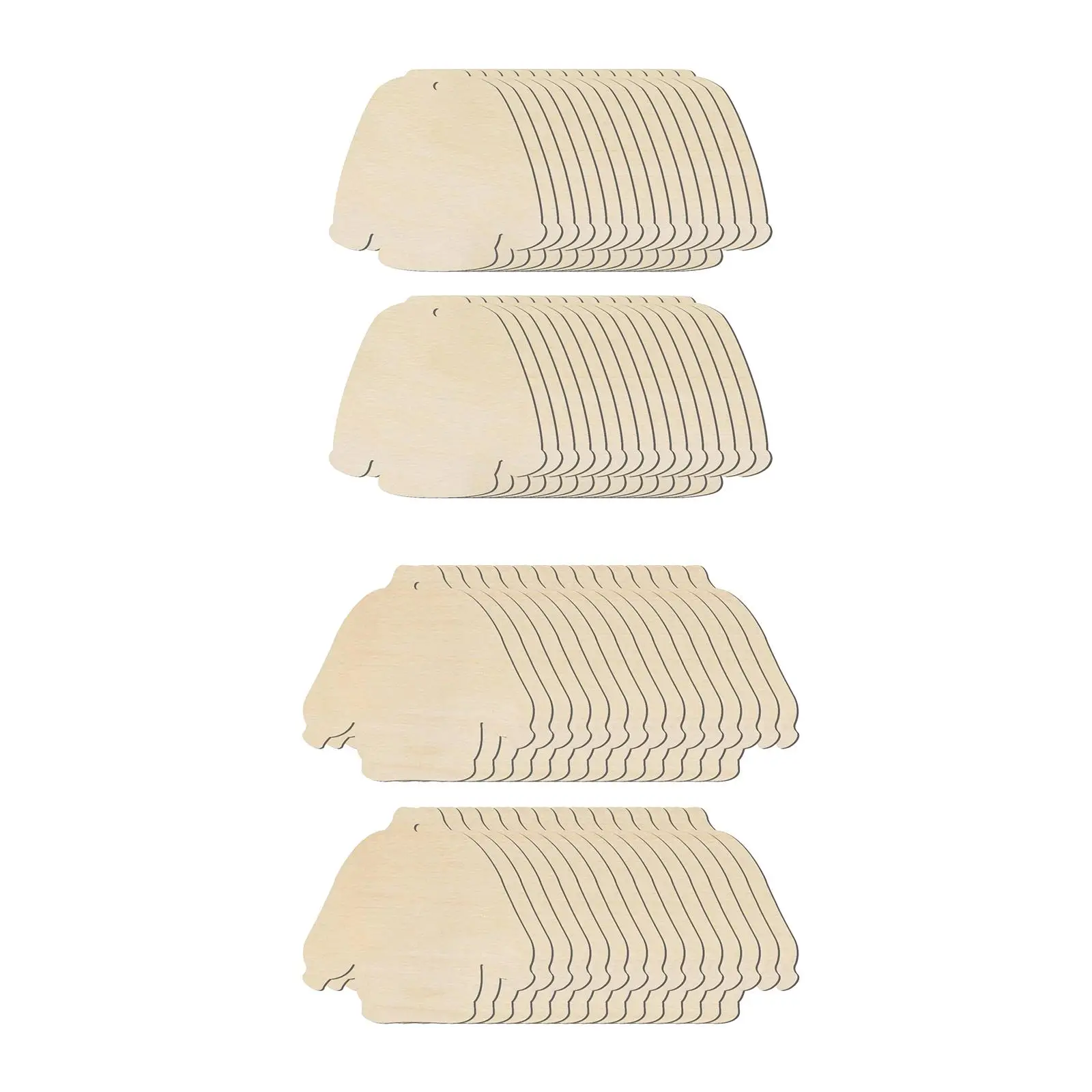 

30 шт. необработанные деревянные вырезы для праздничных подарков, подвесные украшения