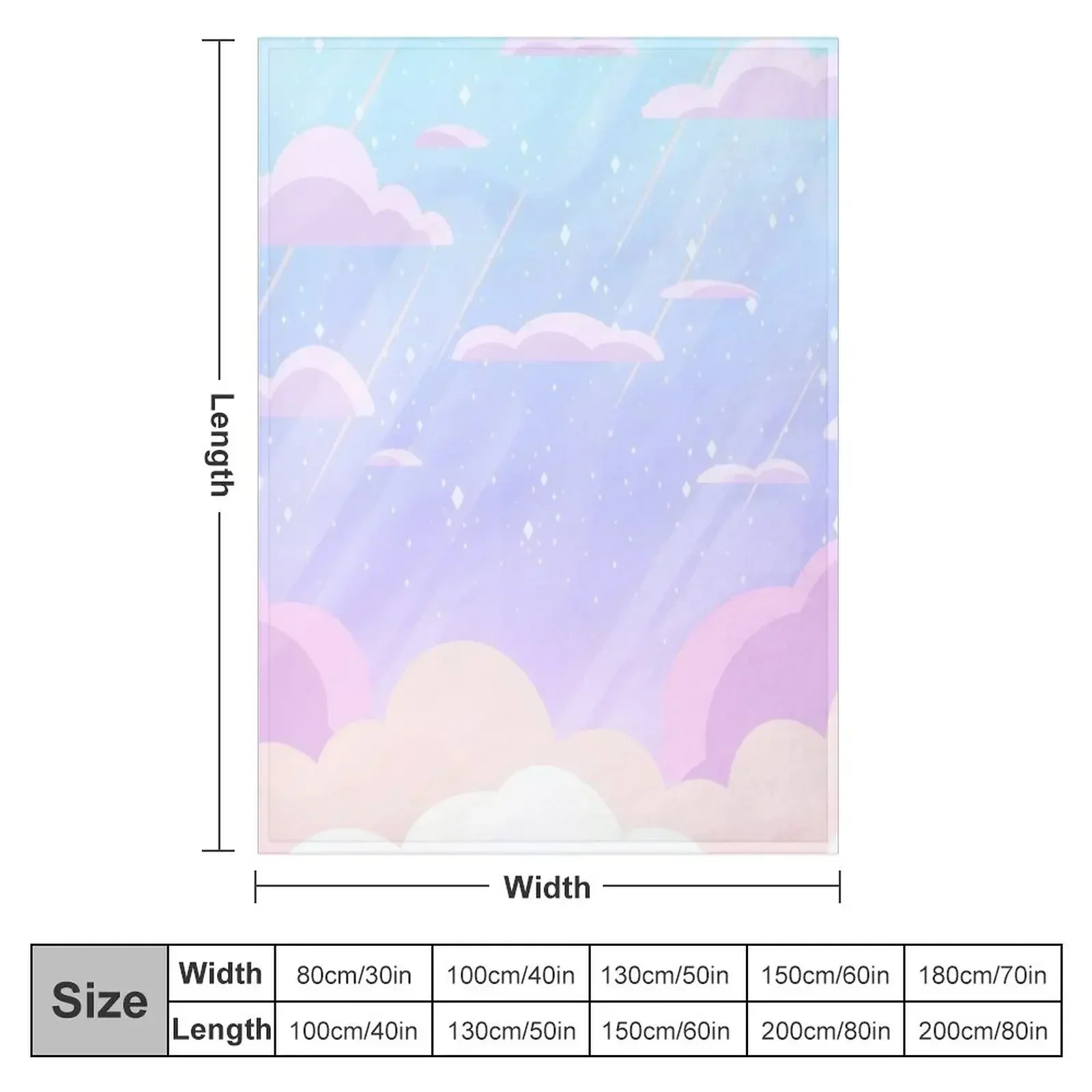 Pastel Heaven Throw Blanket couch cozy soft plush fuzzy picnic outdoor blanket