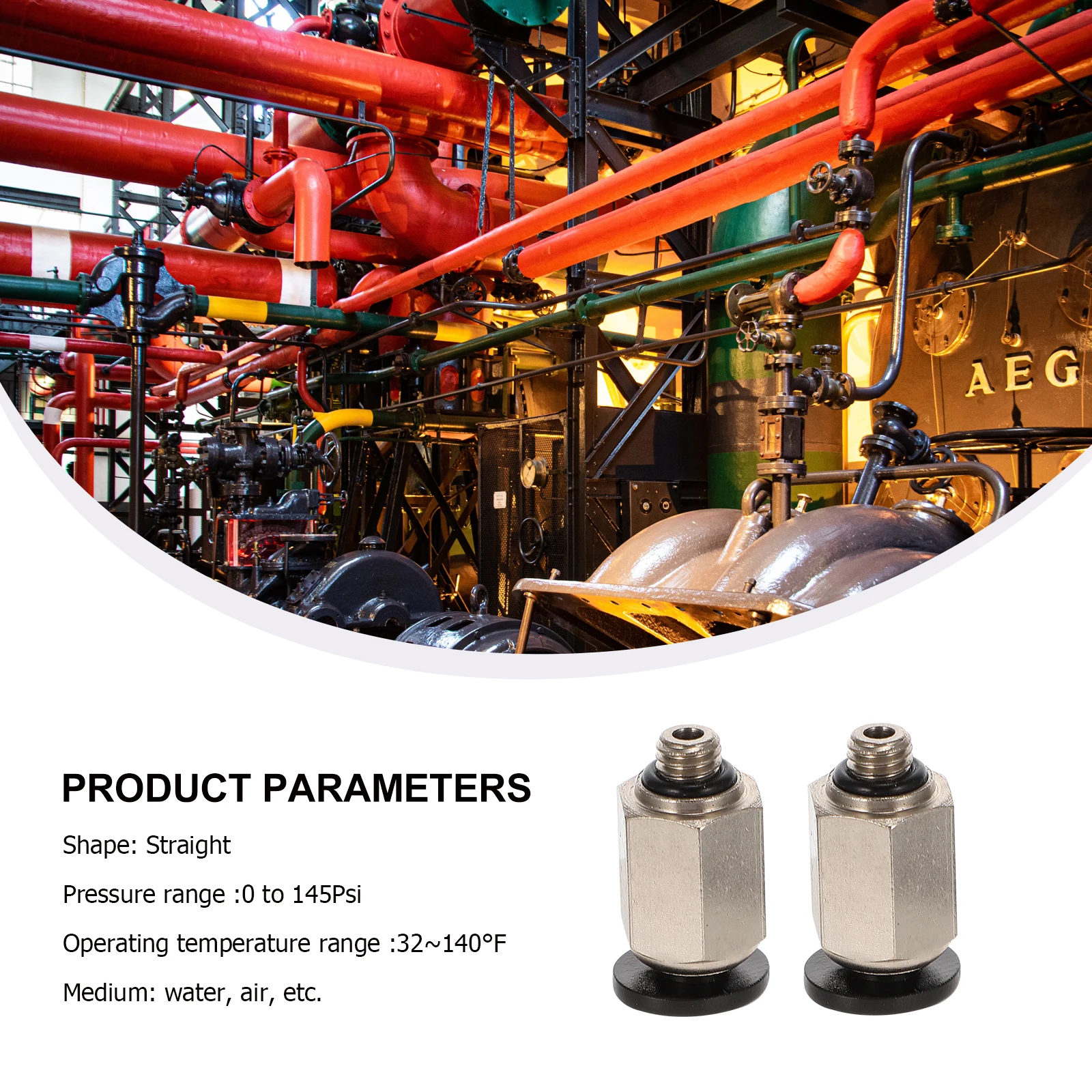 

10 Pcs Air Hose Connector Quick Fittings Metal Accessories Plastic Heavy Duty Rust Proof Pneumatic Connectors PE Pipe