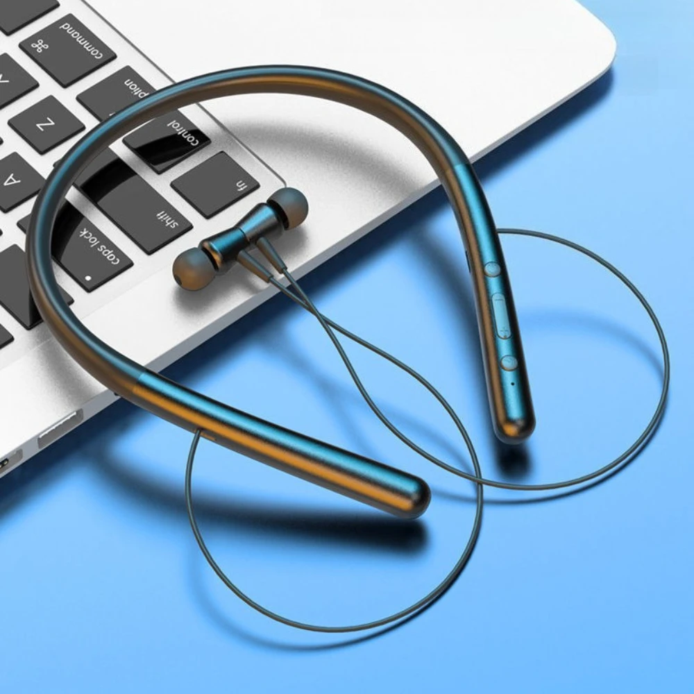 New Wireless Earphone Bluetooth Magnetic Neckband Headphone Waterproof Sport Headset Long Battery Life Noise Cancelling Headsets