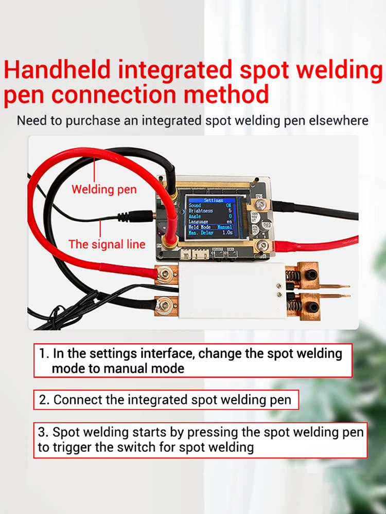 Mini Spot Welder Control Board Portable Spot Welder DIY Accessories 18650 Lithium Battery Nickel Chip Digital Display