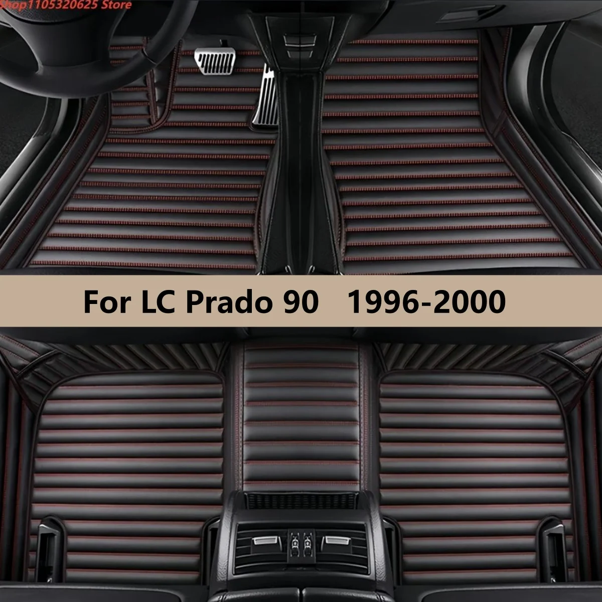 

Car Floor Mats Fit For LC Prado 90 1996 1997 1998 1999 2000 Auto Front & Rear Row Full Set Carpet Pads Foot Matts Rugs
