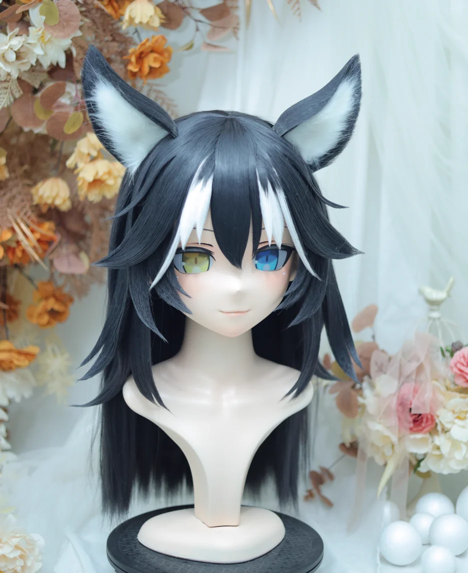 (NFD36--17)Customize Full Head With Lock Pretty Female/Girl Japanese Animego Character Kig Cosplay Kigurumi Mask Crossdress Doll