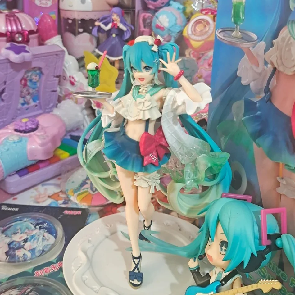 Nuevo Hatsune Miku figura de Anime juguetes figura creativa SweetSweets MIKU Kawaii dibujos animados PVC figura de acción modelo muñecas regalo de cumpleaños