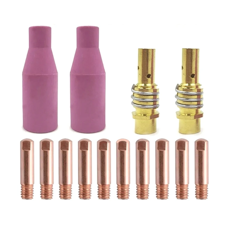 14Pcs 0.8 15AK Coating Protection Nozzle Non-Stick Welding Slag Airless Gas Protection Gun Machine Protective Sleeve