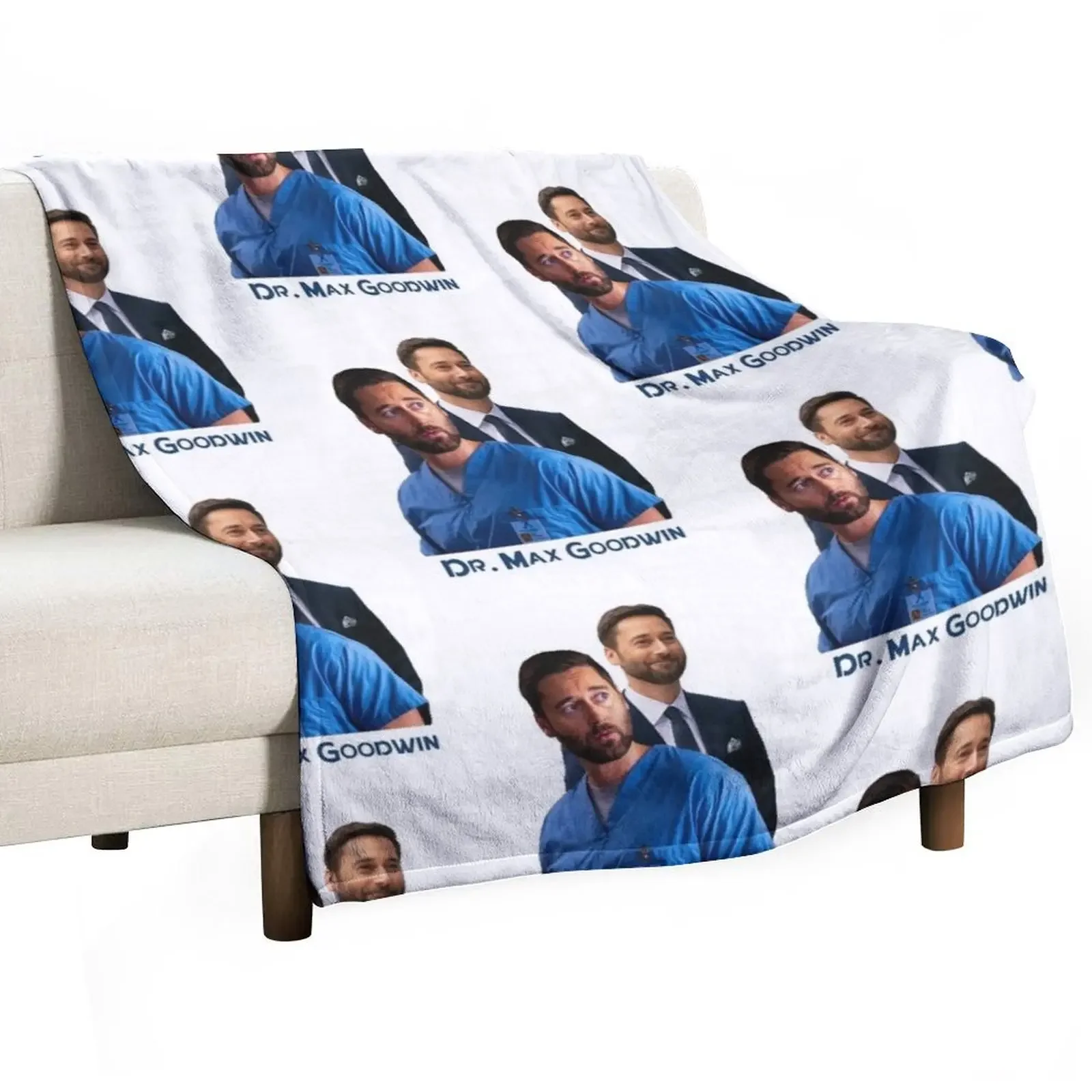 

New Amsterdam Tv Show Dr Max Goodwin Poster Throw Blanket valentine gift ideas Hairys Bed linens Softest Blankets