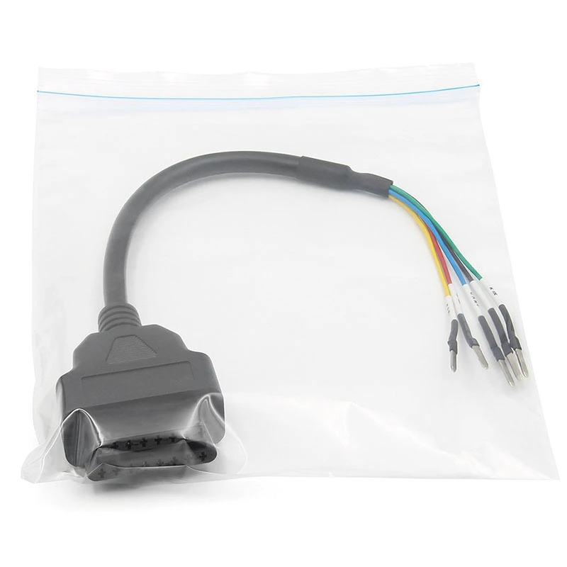 Cable de extensión de diagnóstico de coche, Conector de probador de puente de línea CAN K hembra OBD OBD2 de 16 Pines, Pigtail