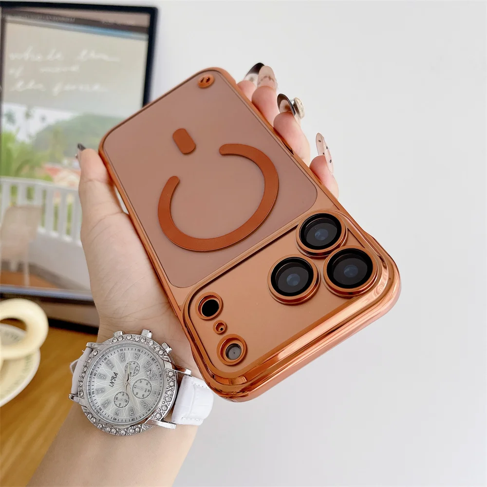 Funda de teléfono magnética Magsafe transparente sin marco para iPhone 17 Air 16 15 14 13 12 11 Pro Max Plus cubierta de revestimiento de carga inalámbrica