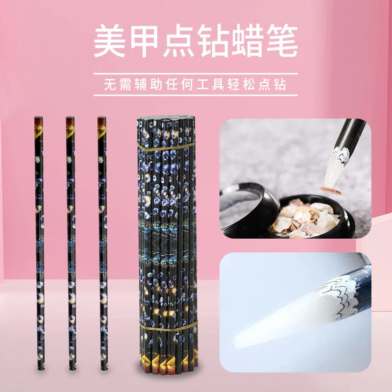 500Pcs Double Crayon Dot Drill Pen Nail Nail Dot Drill Pen DIY Nail Drill Jewelry