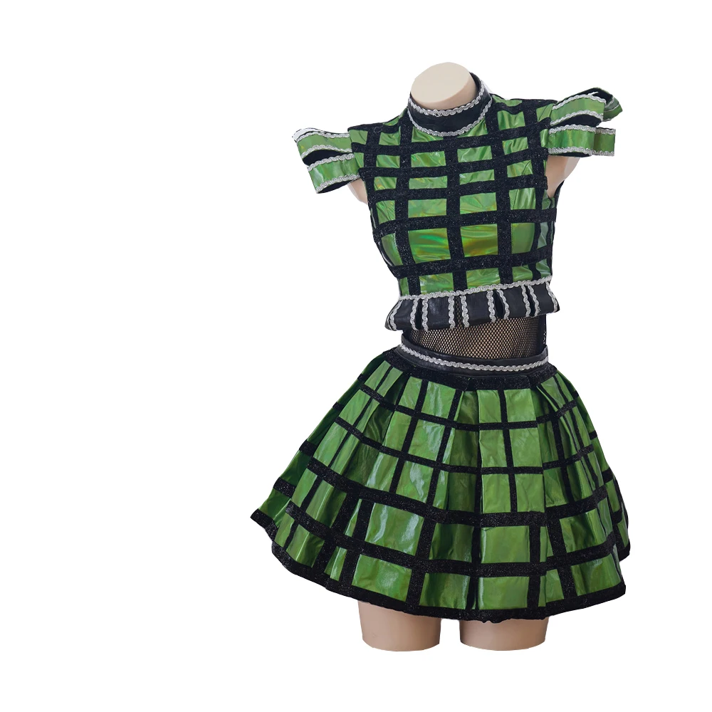 زي ستة موسيقي آن بولين التأثيري فستان أخضر مثير تنورة علوية مجموعة أداء المسرح الموسيقي برودواي Outflloween الزي