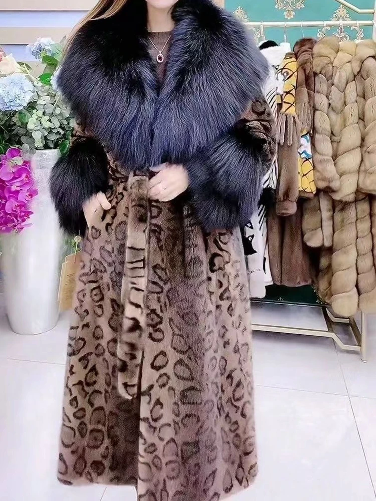 High-End Faux Fur Coat Goddess Imitation Marten Overcoats Sexy Socialite Furry Coat Winter Imitation Fox Fur Jackets for Women