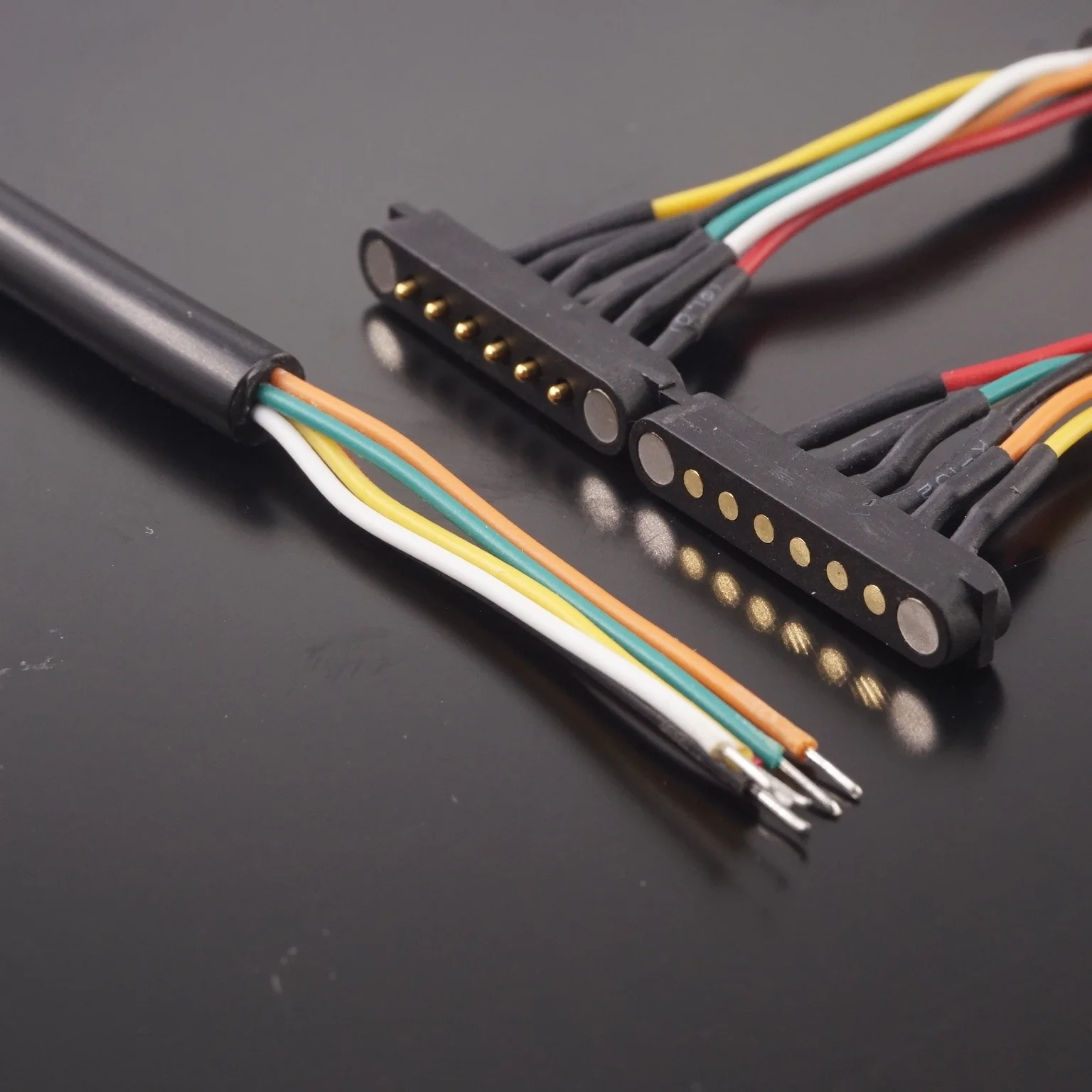 1/3/5 Paar federbelastete männlich weiblich 2,54 mm Rastermaß 2P 3 4 5 6 7 8 9 Pole Durchgangslöcher PCB BTB Stecker 2A DC magnetischer Pogo Pin – Detail 5