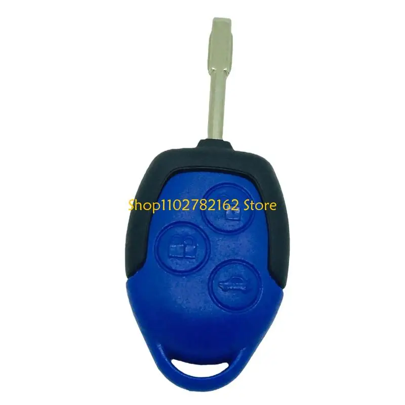 547B 3 Button Remote Shell Blue ABS Plastic Replacement Housing Protector For Transit 2006-2014 Automobile