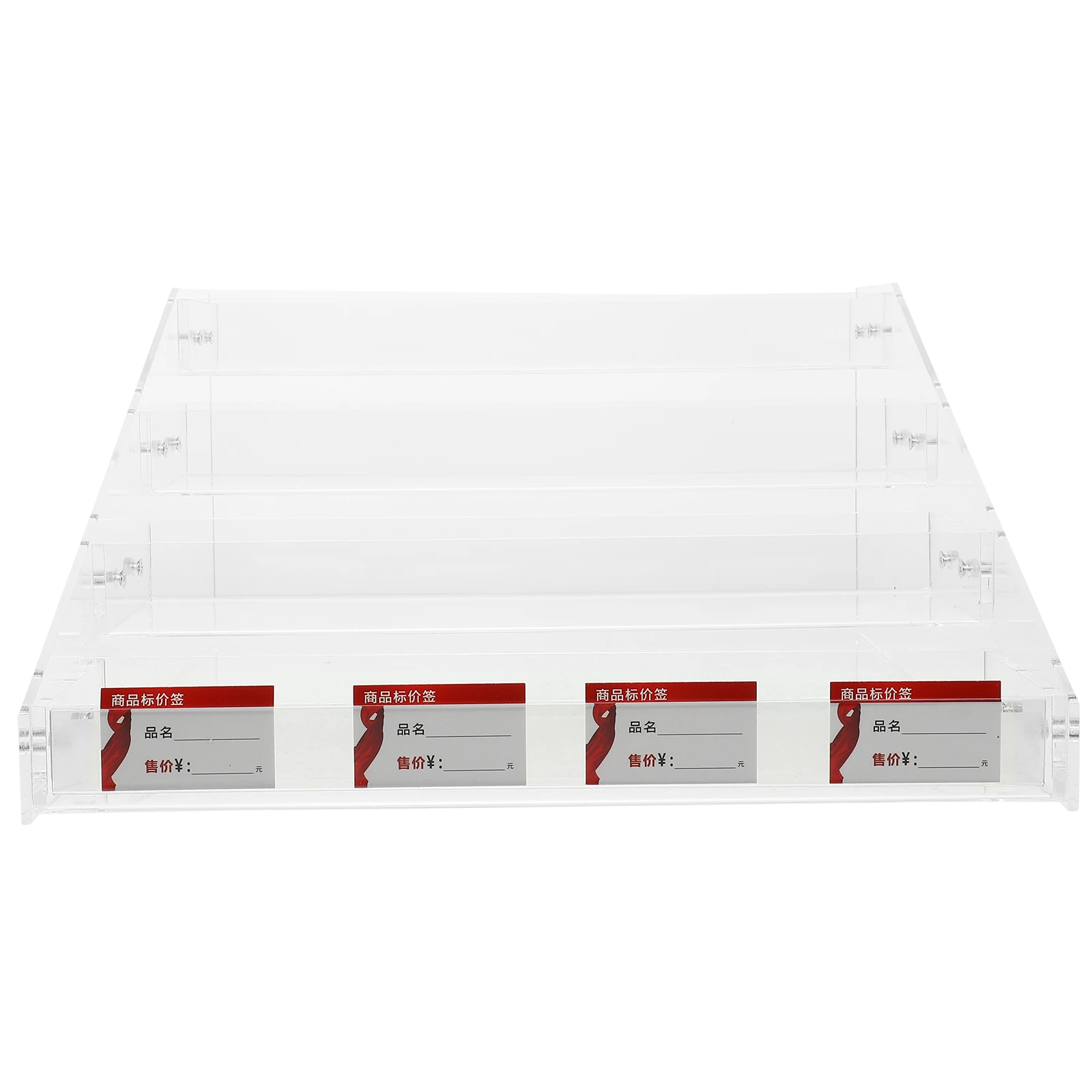 

Retail Display Rack 31CMx7.4CM Multi-layer Beverage Shelf Supermarket Storage Food Snack Drinks Collection Riser