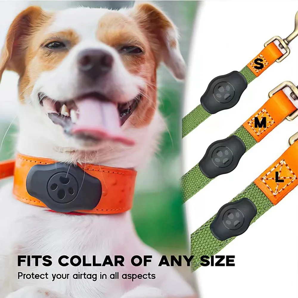 Eayburst Airtag Dog Collar Holder for Apple AirTag Durable Waterproof Airtags Case for Dog Cat Collar Fits All Width Pet Collars