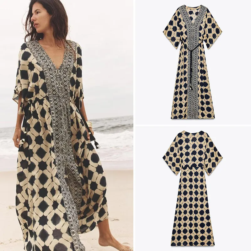 صيف جديد وصول رداء طويل Sle عطلة الدكتور المرأة Faion العرقية زي مرحلة الأداء ثوب للشباب البالغين