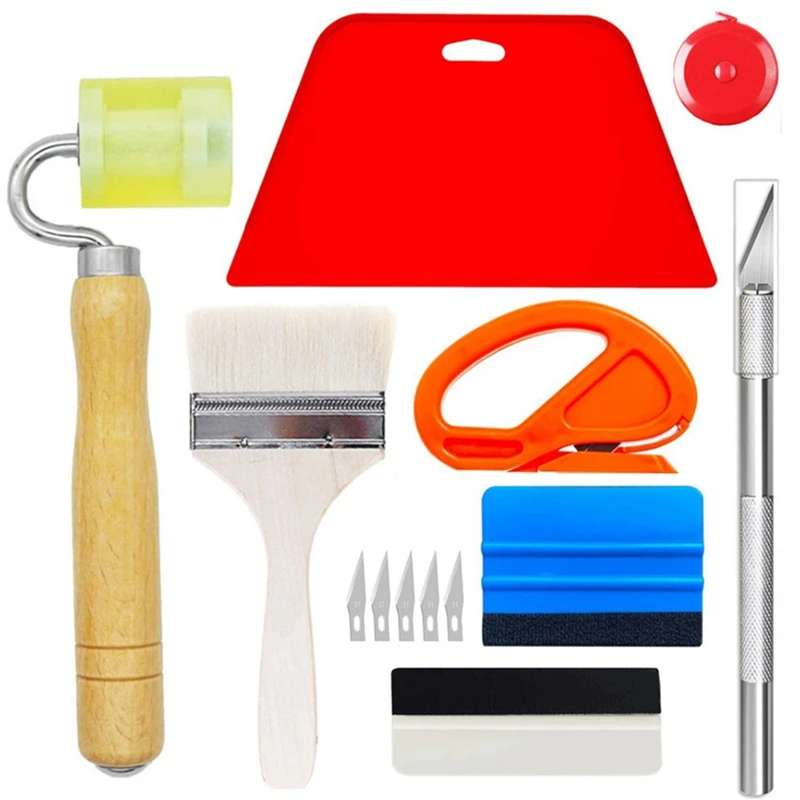 13Pcs Complete Wallpaper Tools Kit Wallpaper Smoother Tools For Wallpaper, Car Vinyl Wrap, Window Film Installation