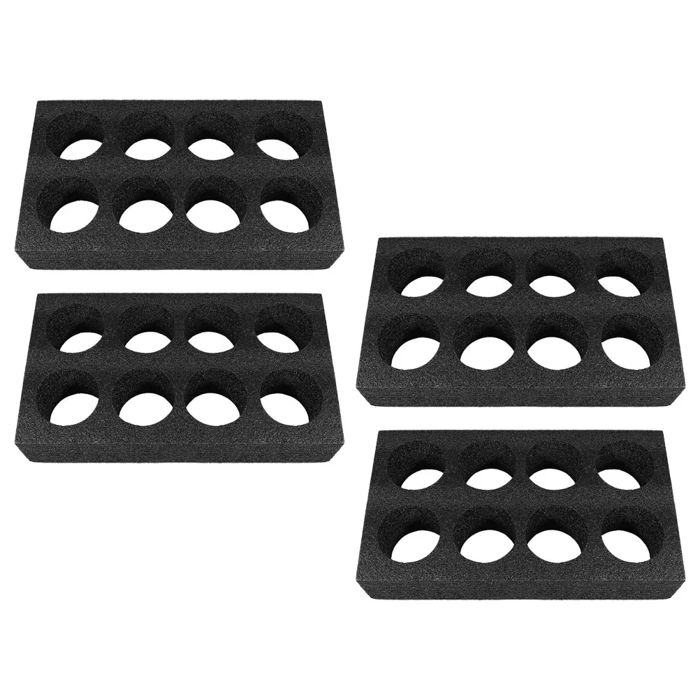 

4 Pcs Camping Accessories Cup Holder Drink Foam Carriers for Drinks Beverage Takeout Tray Glass Black Travel