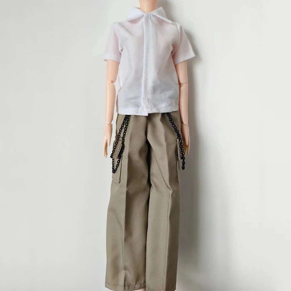 ชุดเสื้อผ้าตุ๊กตา 1/3 1/4 1/6 สำหรับตุ๊กตา BJD ขนาด 60/45/30 ซม. เสื้อเชิ้ตสีขาว+กางเกง ของเล่นเด็กผู้หญิง ชุดแต่งตัว ของขวัญ อุปกรณ์เสริมตุ๊กตา (ไม่รวมตุ๊กตา)